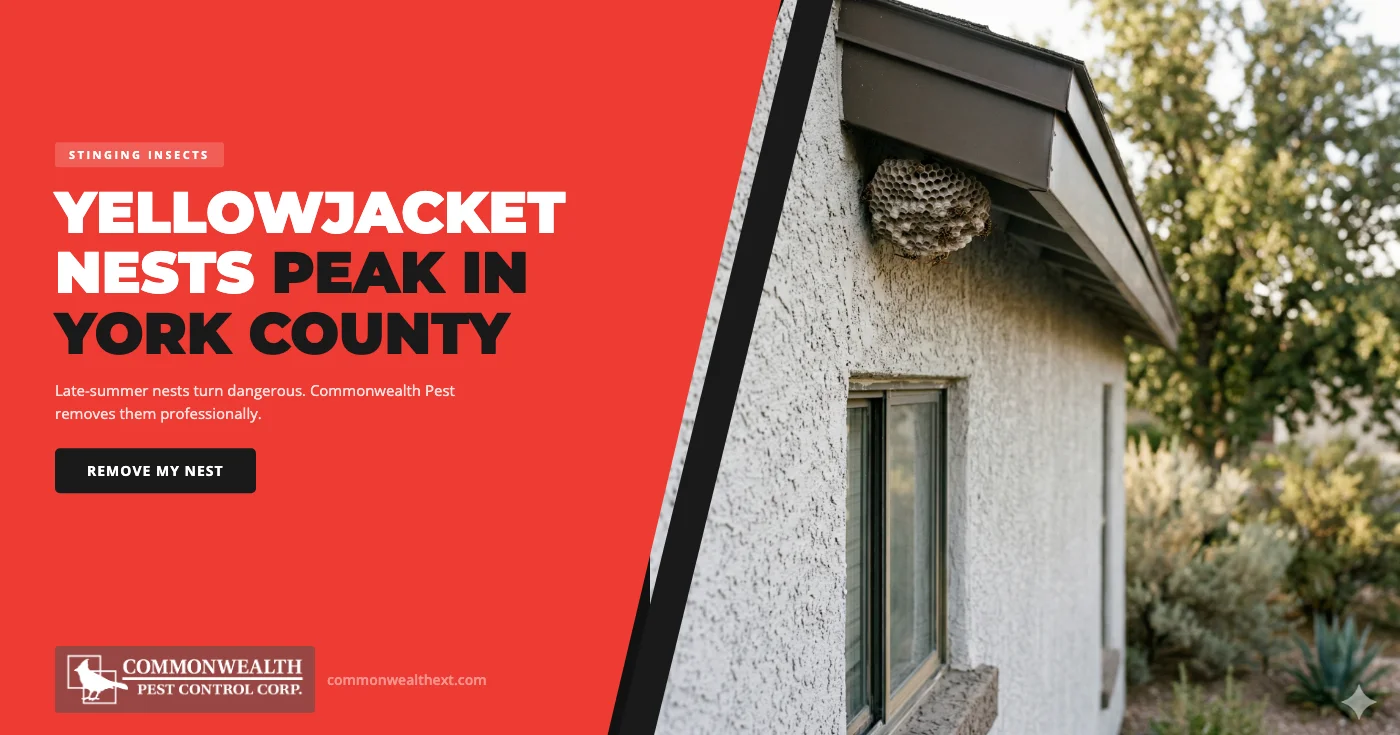Why York County, VA Yellowjacket Nests Become Most Dangerous in Late Summer — and How to Remove Them